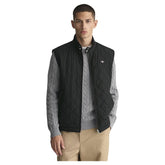 GANT Men's Quilted Windcheater Vest, Black, XL